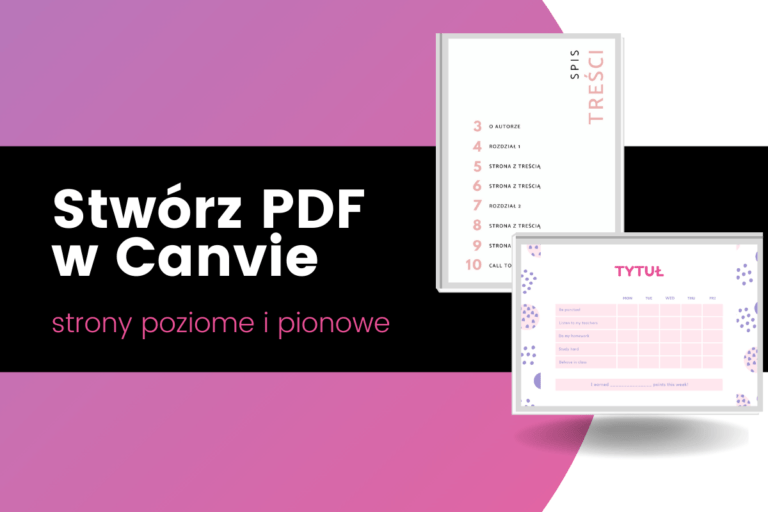 
Tworzenie PDF w Canvie – strony poziome i pionowe